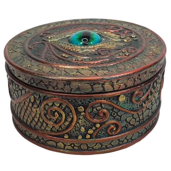 Pacific Giftware Dragon Eye Trinket Box Round Mystical Magical Fantasy Cosplay - Picture 4 of 8